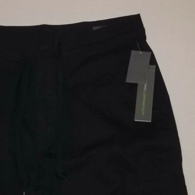 NEW CLAIBORNE JOHN BARTLETT PANTS ZIPPER BUTTON BLACK DRAWSTRING TAG SAYS $69.50 - Image 1 of 4