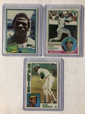 1981,1983 & 1984 Topps Rickey Henderson, Man Of Steal, PC Cards, EX+