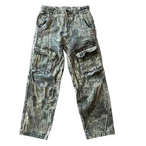 Youth Camouflage Cargo Hunting Pants Size Medium Real Tree APX Camo Pants - Picture 1 of 14