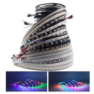 WS2812B 5050 RGB LED Strip 30/60/144LEDs/M Individual Addressable IC 5V LED Tape - Picture 1 of 9