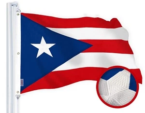 G128 Puerto Rico Puerto Rican Flag 6x10 Ft Spun Polyester Embroidered Design - Picture 1 of 10