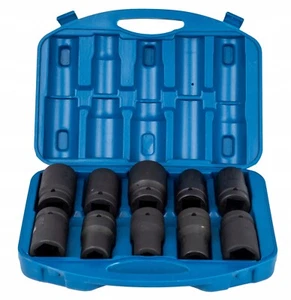 1in Impact Socket Set Heavy Duty Automotive Tool Kit Metric 17-41 mm 10 Pcs - Picture 1 of 4