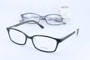 Unbranded KP3000 (BOGO) Black-Crystal Rect Girls Full Rim 49-16-135 Eyeglass - Picture 1 of 6