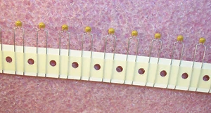 QTY(100) 1000pf 100V 10% X7R RADIAL CERAMIC MLCC CAPACITORS C317W102K1R5CA KEMET - Picture 1 of 2