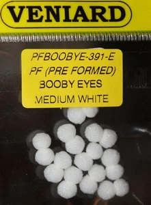 Fly Tying Veniard PreFormed Rounded Booby Eyes now 6 colours and 2 sizes D10 - Picture 1 of 7