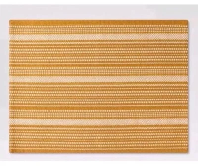 One Threshold Gold Metallic Stripe Placemat New - Image 1 of 2