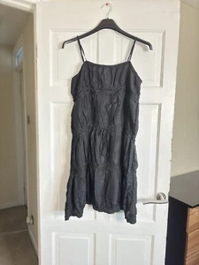 Theory Black Pure Silk Flirty Dress UK 8 - Picture 1 of 7