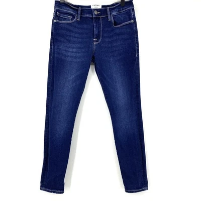 FRAME Denim 27 Le Skinny de Jeanne Crop Jeans Dark Wash - Image 1 of 4