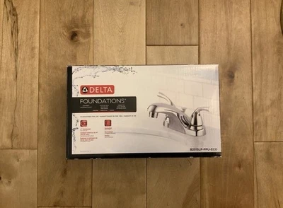 Delta Foundations Grifo de lavabo de baño B2515LF-PPU-ECO juego central cromado de 3 orificios Foto 1 de 2