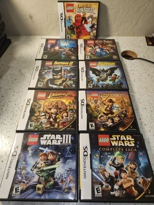 Lot Of 9 Nintendo DS Lego Games Star Wars  Indiana Jones Batman Ninjago All Cib - Image 1 of 4