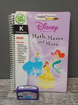 LeapPad  K Disney Princesses Math Mazes LeapFrog Educational Book Cartridge - Image 1 of 4
