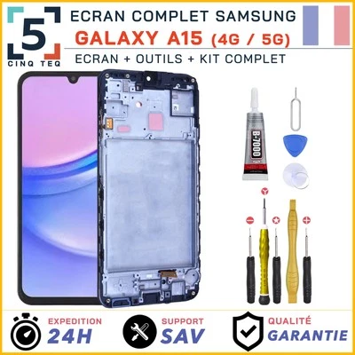 CINQ TEQ Ecran Complet Remplacement pour Samsung Galaxy A15 4G / 5G SM-A155F, A156E +Kit