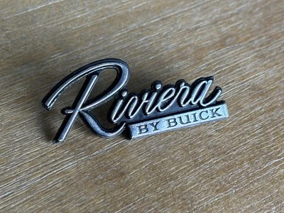 NOS OEM GM Dash Emblem Nameplate Badge w/Pins 1261226 1980-1984 Buick Riviera - Image 1 of 4