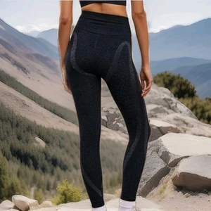 Free People Movement XS/S schwarz Lurex hoch geschnitten Glitzer Leggings Hose neu ohne Etikett $ 108 - Bild 1 von 7