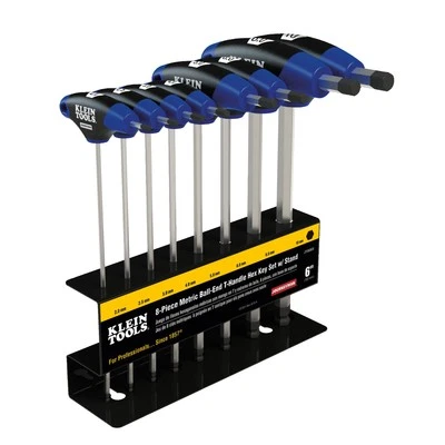 Klein Tools JTH68MB Hex Key Kit with 6-Inch Metric Ball End T-Handle Set 8-Piece - Image 1 of 2