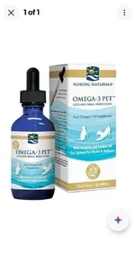 Nordic Naturals Omega-3 Pet  Fish Oil 2oz Cat Dog 02/26 Wild Anchovy Sardine oil - Picture 1 of 9
