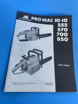 Mcculloch Pro Mac 10-10 555 570 800 850 Цепная пила Руководство пользователя Папка для мышц 4 - Изображение 1 из 2