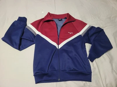 Vintage Spalding Track Polyester Jacket Red White Blue Grey Size M - Image 1 of 4