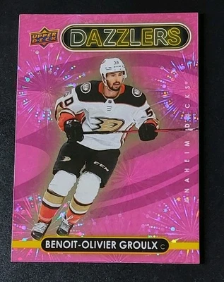 2021-22 Upper Deck Benoit-Olivier Groulx Pink Dazzlers Rookie Card #DZ102 - Image 1 of 2