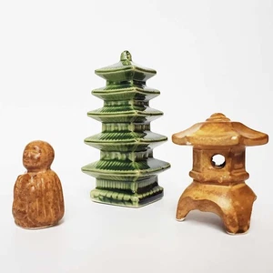 Miniatur Pagode Lot 3 Bonsai Zubehör Japanischer Garten Karesansui Hergestellt in Japan - Bild 1 von 7