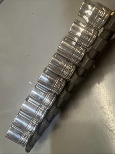 9PC Snap-On USA 3/8"-7/8" 3/8"-Drive 6-Point Shallow Socket Set - Picture 1 of 5