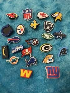 NFL Team Shoe Charms For Crocs & Bracelets - Set Of 20 - Picture 1 of 1