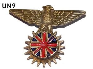 steampunk brooch badge pin eagle Union Jack Flag Great Britain #UN09 - Picture 1 of 1