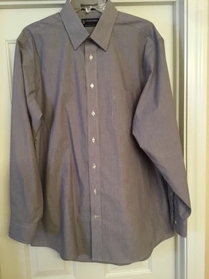 Súper Camisa Stafford Performance Para Hombre 16.5 34-35 - Rayas Tostadas - Nueva sin etiquetas Foto 1 de 4