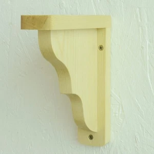10, 13, 15, 18, 20, 25, 30 cm Eco Friendly Natural Wooden Shelf Bracket Gallows - Picture 1 of 8