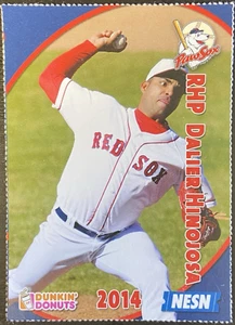 2014 Dalier Hinojosa Pawtucket Red Sox Rookie Card Dunkin Donuts Rare Hand Cut - Picture 1 of 2