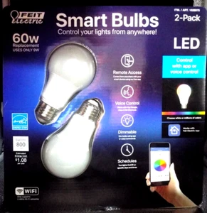 FEIT Electric Smart Bulbs White/Millions of Colors open package 2sets of 2 bulbs - Picture 1 of 2