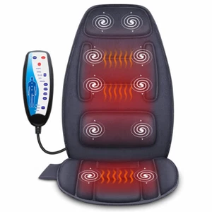 Massage Seat Cushion with Heat - Extra Memory Foam Support Pad in Neck and Lumba - Picture 1 of 7