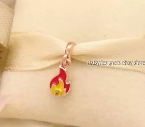 NEW Pandora Rose ME BURNING FLAME Micro Mini Charm 789690C01 RETIRED - Picture 1 of 3