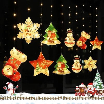 USB LED Fairy String Lights Curtain Window Christmas Party Wedding Xmas Decor - Image 1 of 4