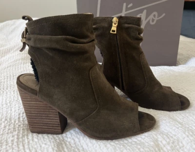 Botas de couro Latigo Arma biqueira aberta tamanho 7M - Imagem 1 de 4