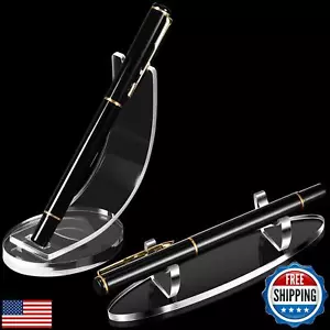 2 Pieces Acrylic Pen Holder Display Stand Pencil Display Holder Fountain Pen  - Picture 1 of 5