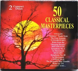 50 CLASSICAL MASTERPIECES 1996 Double CD Box Set Madacy T-2-9954 - Picture 1 of 8