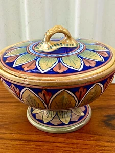 Vintage Mid Century Alberto Rubboli Gualdo Tadino Italian Pottery Pedestal Bowl - Picture 1 of 12