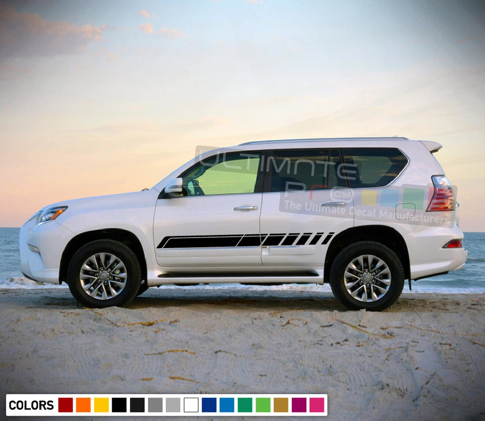 Kit de calcomanías adhesivas gráficas a rayas para Lexus GX cubierta de espejo lámpara faldones de puerta Foto 1 de 4