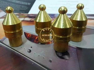 4* 45*20mm Brass Speaker Spikes Stand Spike Isolation Cone Base Feet - Picture 1 of 2