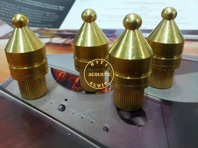 Picos de altavoz de latón de 4* 45*20 mm con soporte de picos de aislamiento de cono pies base Foto 1 de 2