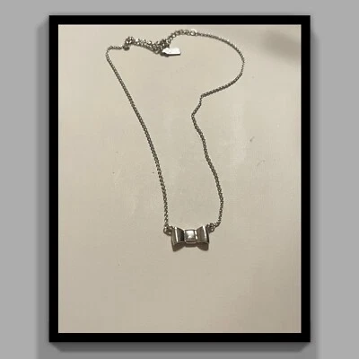 Kate Spade Bow Necklace Silver 18” - Image 1 of 4