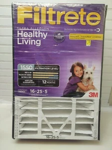 Filtrete 16x25x1 Air Filter MPR 1500 MERV 12 Healthy Living Ultra Allergen - Picture 1 of 3