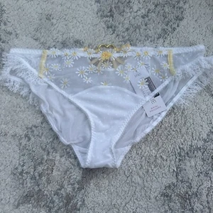 BNWT M&S Boutique X Damaris Floral Daisy White Yellow Mix Bikini Knickers 16 - Picture 1 of 3