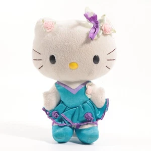 SANRIO NAKAJIMA HELLO KITTY Blue Dress Ballerina Bean Plush 2004 7" - Picture 1 of 5