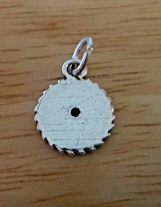Sterling Silver 13mm Saw Blade Tool Equipment Charm - Picture 1 of 3