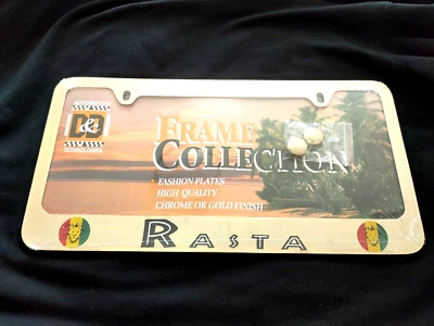 Rasta Jamaica Stainless Steel Laser Engraved License Plate Frame Car Rastafarian - Image 1 of 2