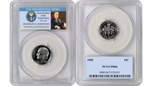 1958 Roosevelt Dime 10C PCGS PR66 - Picture 1 of 1