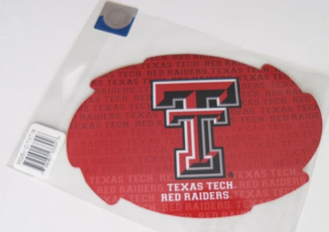 NCAA 1 Pair Texas Tech Red Raiders Magnets 6 7/16" Wide x 4 3/8" High Cover