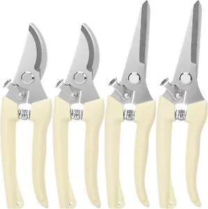 4PACK Pruning Shears, Stainless Steel Garden Shears, Sharp Handhled Gardening Sc - Picture 1 of 6